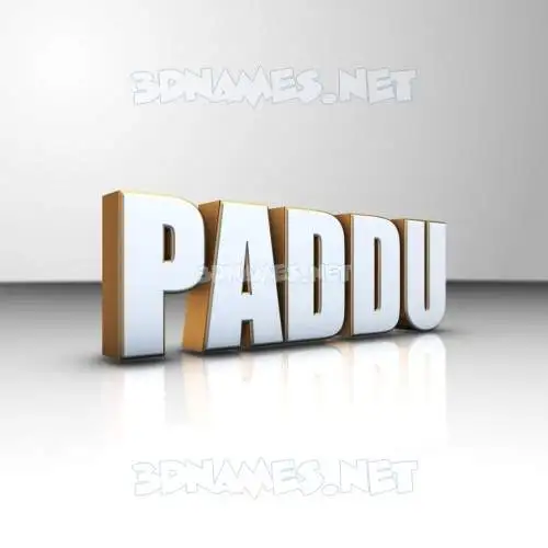 paddu in White'n'Gold style - 3D name wallpaper paddu in White'n'Gold style - 3D name wallpaper