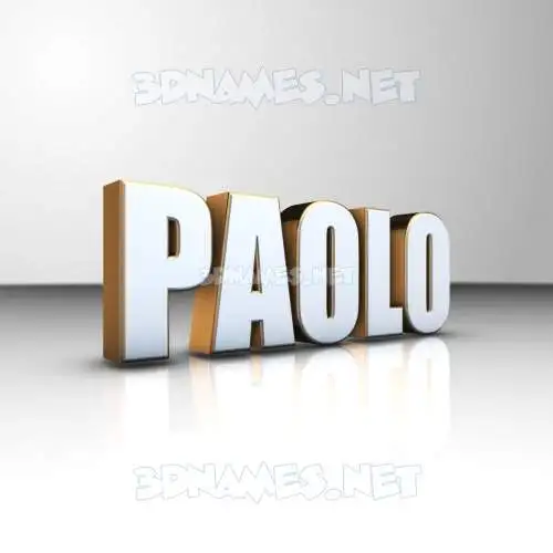 paolo in White'n'Gold style - 3D name wallpaper