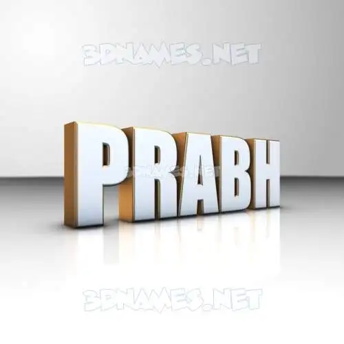 prabh in White'n'Gold style - 3D name wallpaper