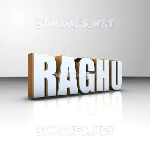 raghu in White'n'Gold style - 3D name wallpaper