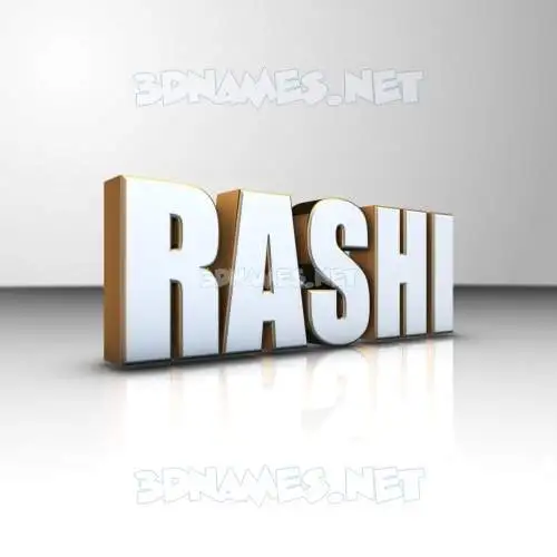 rashi in White'n'Gold style - 3D name wallpaper