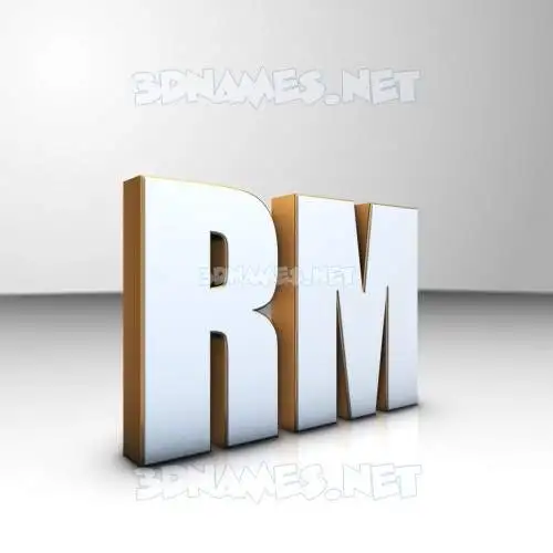 rm in White'n'Gold style - 3D name wallpaper rm in White'n'Gold style - 3D name wallpaper