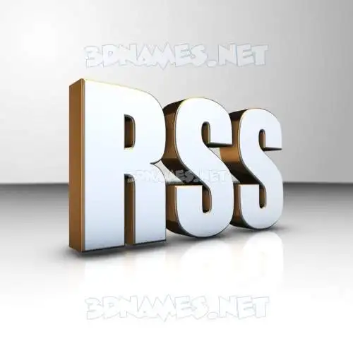 rss in White'n'Gold style - 3D name wallpaper