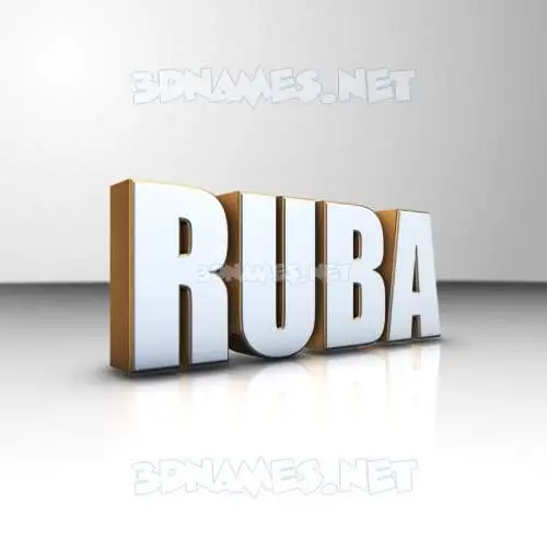 ruba in White'n'Gold style - 3D name wallpaper ruba in White'n'Gold style - 3D name wallpaper