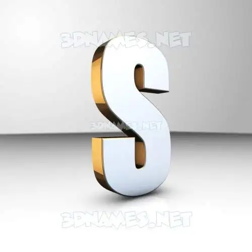 s in White'n'Gold style - 3D name wallpaper s in White'n'Gold style - 3D name wallpaper