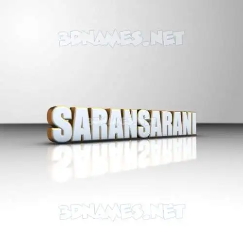 saransarani in White'n'Gold style - 3D name wallpaper