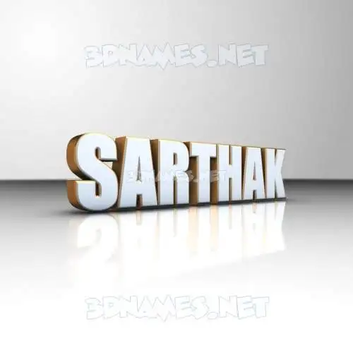 sarthak in White'n'Gold style - 3D name wallpaper