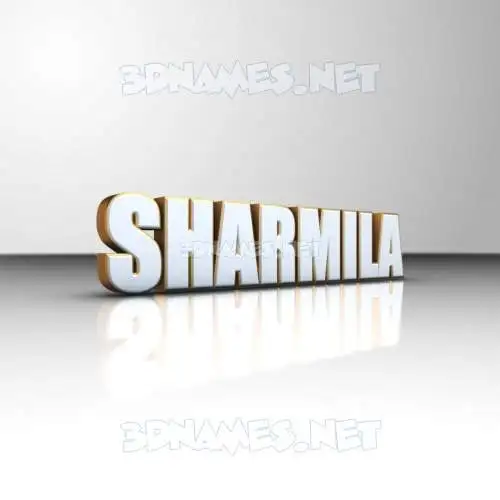 sharmila in White'n'Gold style - 3D name wallpaper