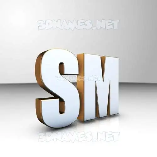 sm in White'n'Gold style - 3D name wallpaper sm in White'n'Gold style - 3D name wallpaper