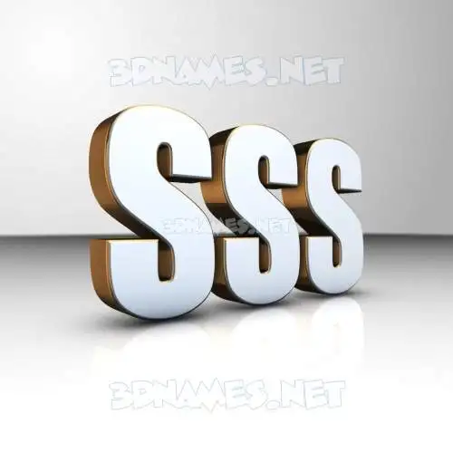 sss in White'n'Gold style - 3D name wallpaper sss in White'n'Gold style - 3D name wallpaper