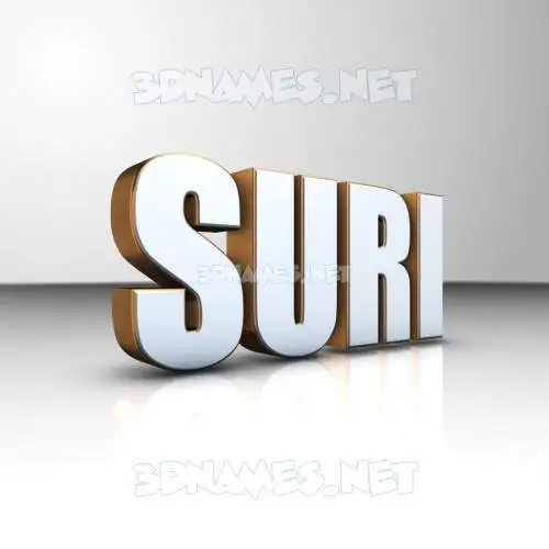 suri in White'n'Gold style - 3D name wallpaper