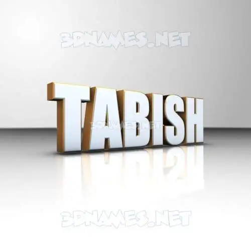 tabish in White'n'Gold style - 3D name wallpaper tabish in White'n'Gold style - 3D name wallpaper