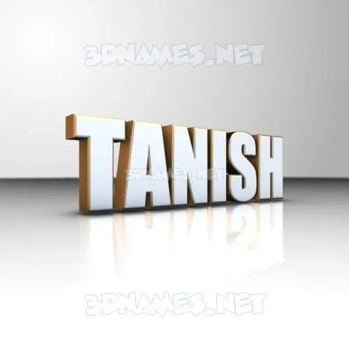 tanish in White'n'Gold style - 3D name wallpaper tanish in White'n'Gold style - 3D name wallpaper