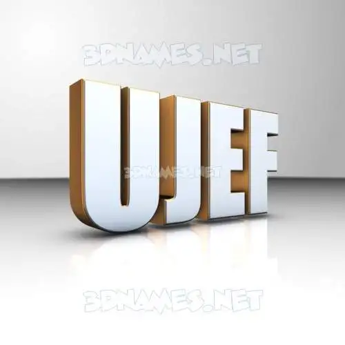 ujef in White'n'Gold style - 3D name wallpaper ujef in White'n'Gold style - 3D name wallpaper
