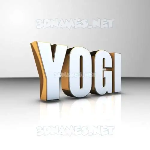 yogi in White'n'Gold style - 3D name wallpaper yogi in White'n'Gold style - 3D name wallpaper