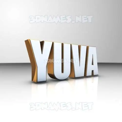 yuva in White'n'Gold style - 3D name wallpaper