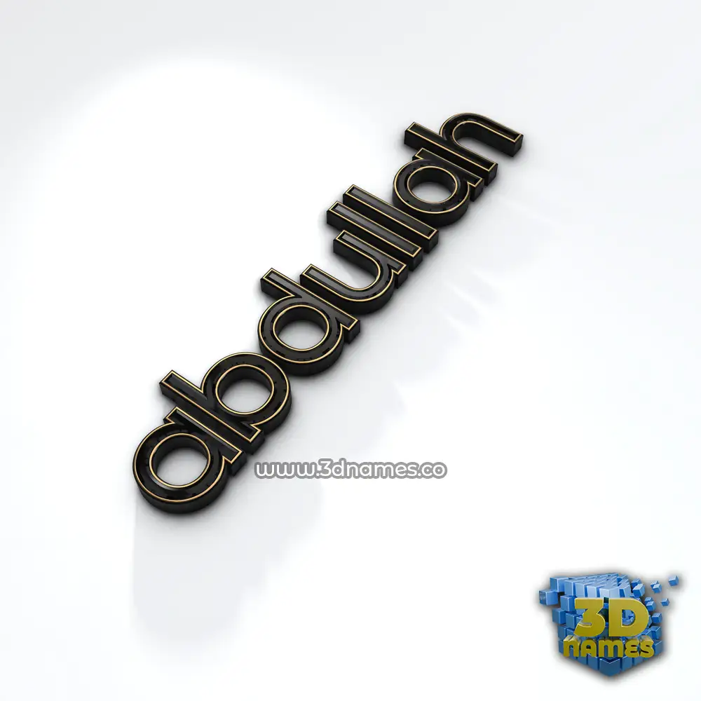 abdullah in Black'n'White style - 3D name wallpaper