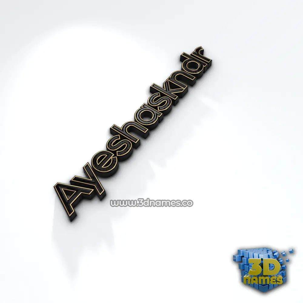 ayeshaskndr in Black'n'White style - 3D name wallpaper