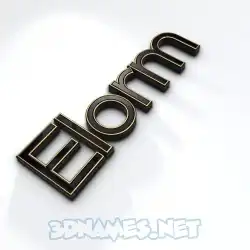 elorm in Black'n'White style - 3D name wallpaper