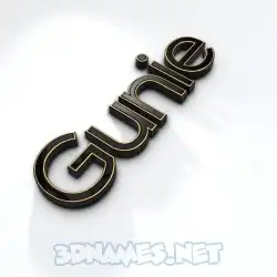 gunie in Black'n'White style - 3D name wallpaper