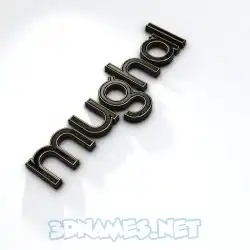mughal in Black'n'White style - 3D name wallpaper