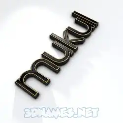 mukul in Black'n'White style - 3D name wallpaper