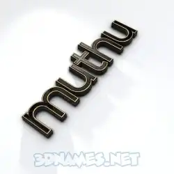 muthu in Black'n'White style - 3D name wallpaper