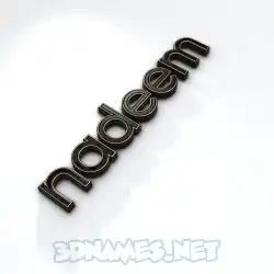 nadeem in Black'n'White style - 3D name wallpaper