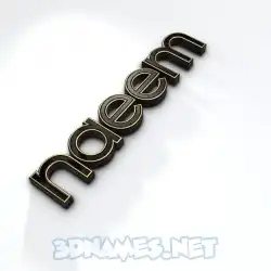 naeem in Black'n'White style - 3D name wallpaper