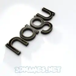 nagu in Black'n'White style - 3D name wallpaper