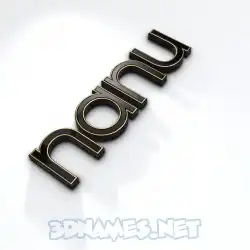 nanu in Black'n'White style - 3D name wallpaper