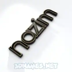 nazim in Black'n'White style - 3D name wallpaper