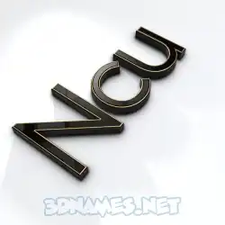 ncu in Black'n'White style - 3D name wallpaper