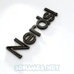 nerds! in Black'n'White style - 3D name wallpaper