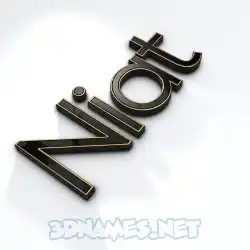 niat in Black'n'White style - 3D name wallpaper