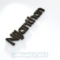 nijanthan in Black'n'White style - 3D name wallpaper