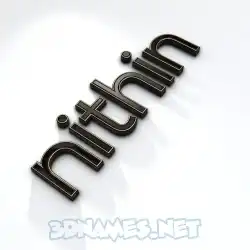 nithin in Black'n'White style - 3D name wallpaper