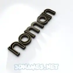 noman in Black'n'White style - 3D name wallpaper