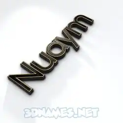 nuaym in Black'n'White style - 3D name wallpaper