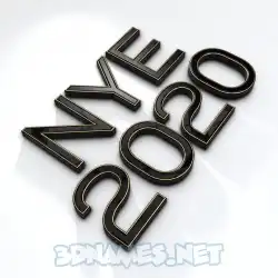 nye 2020 in Black'n'White style - 3D name wallpaper