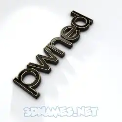 pwned in Black'n'White style - 3D name wallpaper
