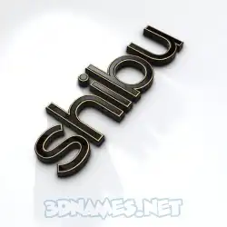 shibu in Black'n'White style - 3D name wallpaper
