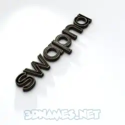 swapna in Black'n'White style - 3D name wallpaper