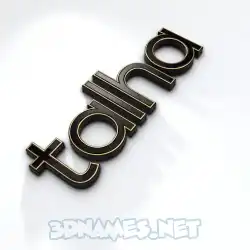 talha in Black'n'White style - 3D name wallpaper
