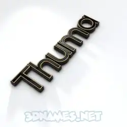 thuma in Black'n'White style - 3D name wallpaper