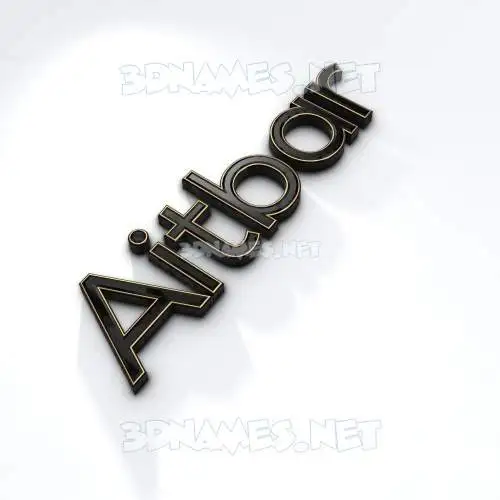 aitbar in Black'n'White style - 3D name wallpaper