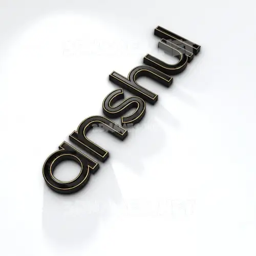 anshul in Black'n'White style - 3D name wallpaper