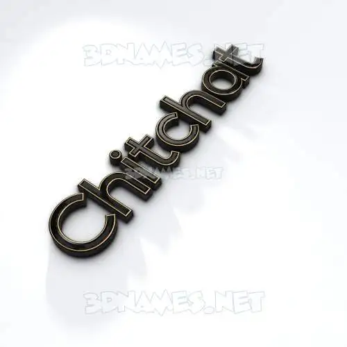 chitchat in Black'n'White style - 3D name wallpaper