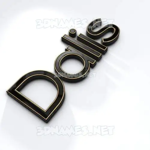 dalis in Black'n'White style - 3D name wallpaper