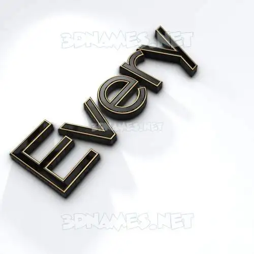 every in Black'n'White style - 3D name wallpaper